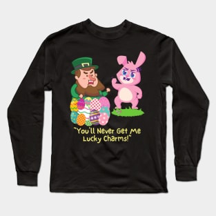 Easter Bunny fights Leprechaun Long Sleeve T-Shirt